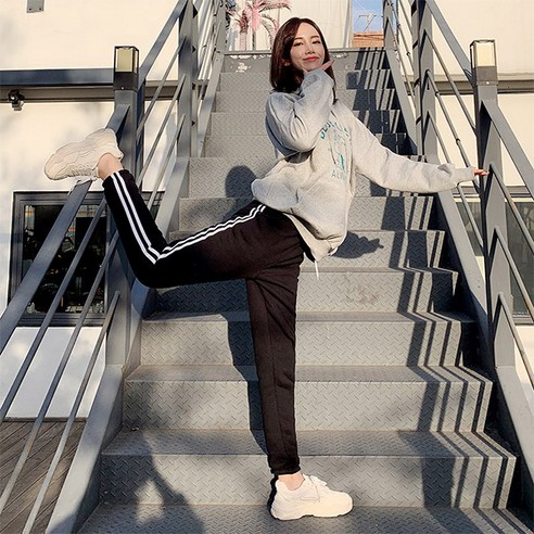 여성용 두줄 조거팬츠