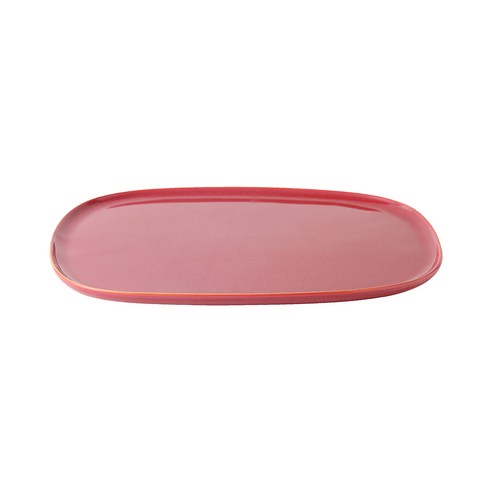 까사무띠 쎄나 조약돌 접시 28cm, 레드, 1개