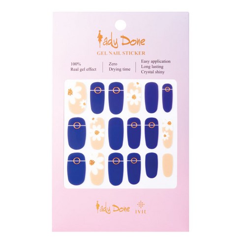 레이디던 아이빛 젤 네일 스티커, desing105, 1세트