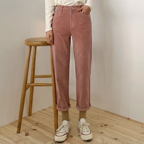 엔비룩 여성용 일자 스판 코듀로이 팬츠