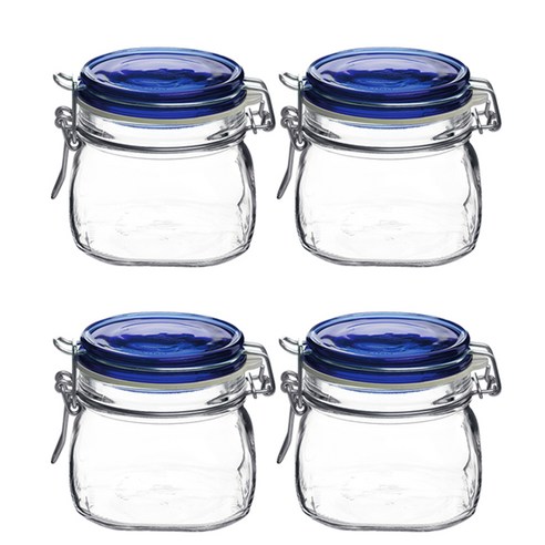 보르미올리 피도 자 유리저장병 블루, 500ml, 4개