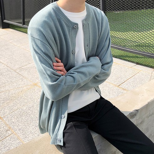 머시따 컬러 라운드 가디건