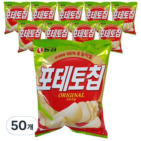 농심 포테토칩 오리지널, 60g, 50개