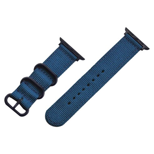 비쉐르 애플워치3/4/5/6/SE 패브릭 스포츠 밴드 (42/44mm 호환 가능), 블루, 1개