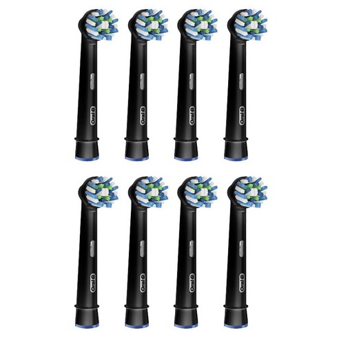 오랄비 크로스액션 블랙 에디션 전동 칫솔 리필모, 8개, EB50BK