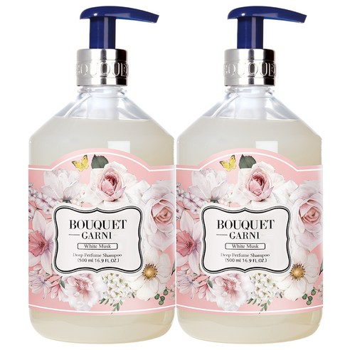 부케가르니 딥퍼퓸 샴푸 화이트머스크, 500ml, 2개