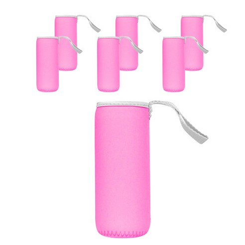 블럭마트 네오플랜 보온보냉 물병주머니 420ml, 핑크, 7개