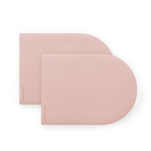 퍼니메이드 가죽 테이블매트 브런치 2p, 라이트핑크, 35 x 26 cm