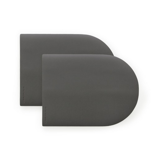 퍼니메이드 가죽 테이블매트 브런치 2p, 다크그레이, 35 x 26 cm