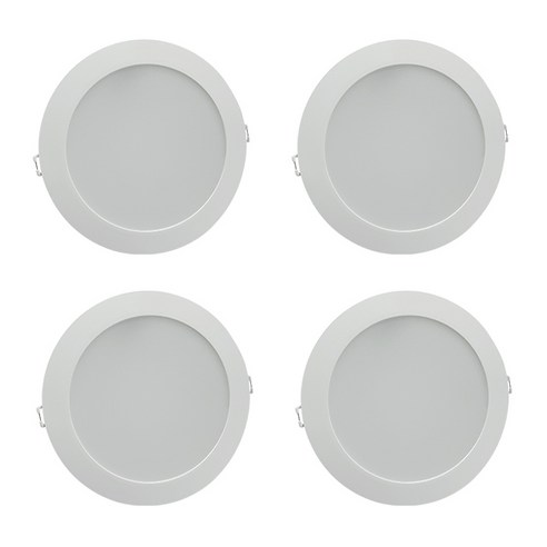 시그마 LED 슬림 다운라이트 15W 15.5~16.5cm, 전구색, 4개