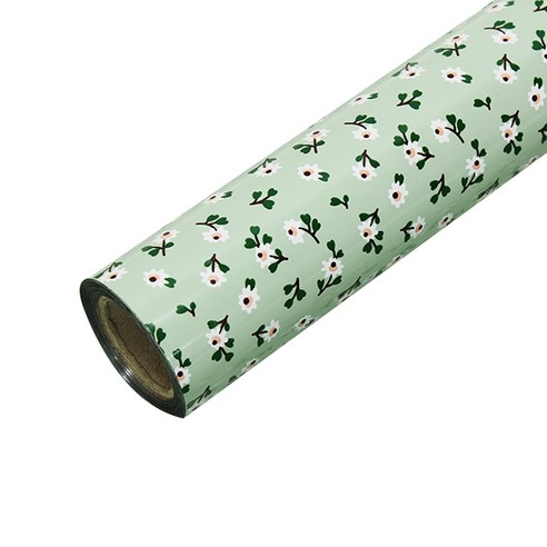 포포팬시 미니플라워 비닐 증착롤 포장지 중 37.5cm x 20m, 민트그린, 1개