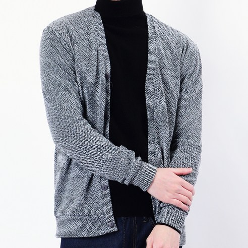 타운클로 남성용 보카시 베이직 가디건, 그레이