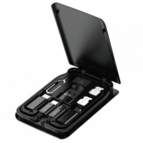 버디 올인원 멀티 충전케이블 박스 515C, 블랙, 1개