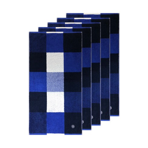 송월타월 호텔컬렉션 모던스케아바스 세면타올 250g 40수 코마사, 파랑, 5개
