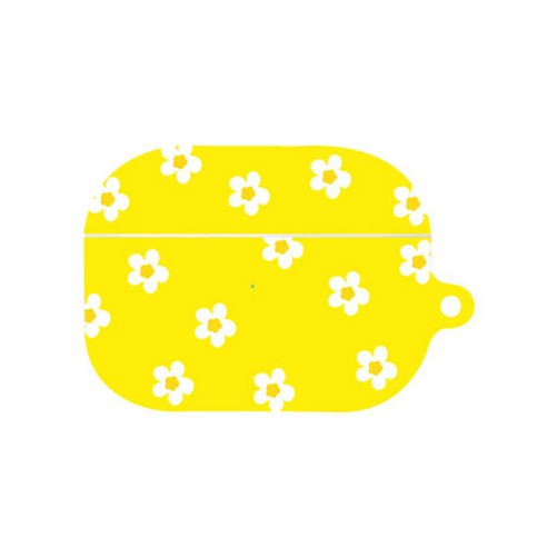 프루그나 디자인 앙증꽃송이 에어팟프로 하드 케이스, 옐로