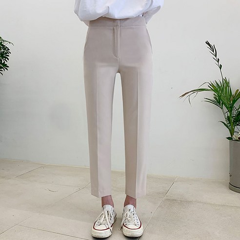 오키진 여성용 베이직 스탠다드 스판슬랙스 155cm