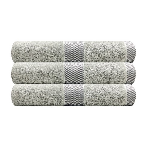 송월타월 CM 헤링본 라인 50 바스타올 250g 뱀부얀 혼방사, 올리브, 3개