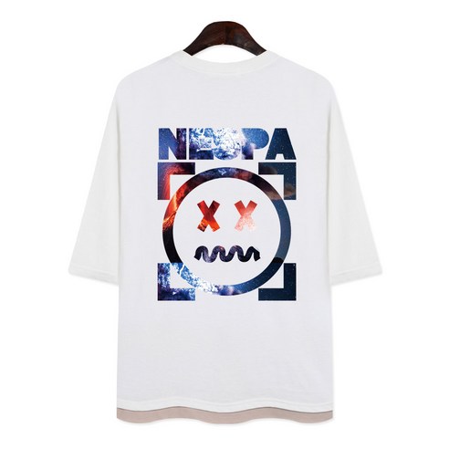 네스파 남녀공용 화산 7부 티셔츠 SRB_0250