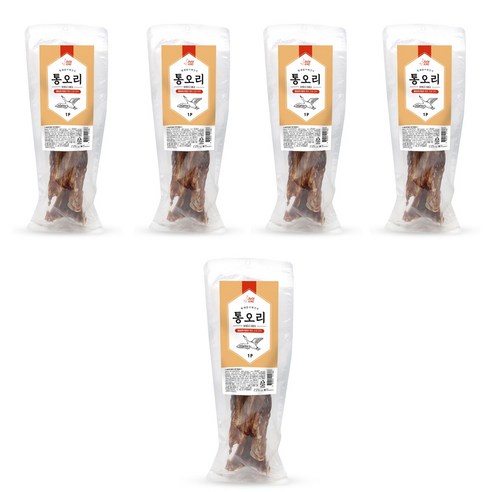 덕킹 강아지 간식, 통오리, 5개