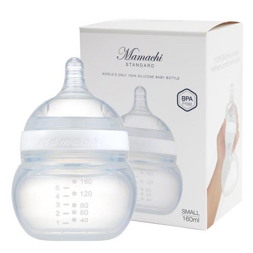 마마치 스탠다드 젖병 Small 160ml, 1단계, 화이트