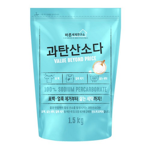 무궁화 바른세제연구소 과탄산소다 세제, 1.5kg, 1개 
청소/주방세제