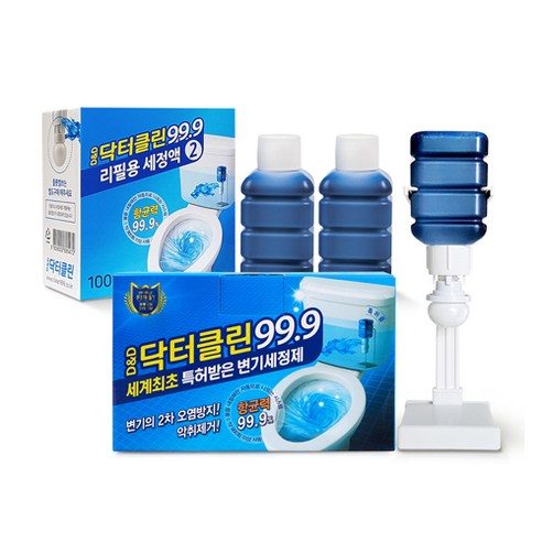 디앤디 닥터클린 99.9 변기세정제 + 리필용액 2개, 1세트