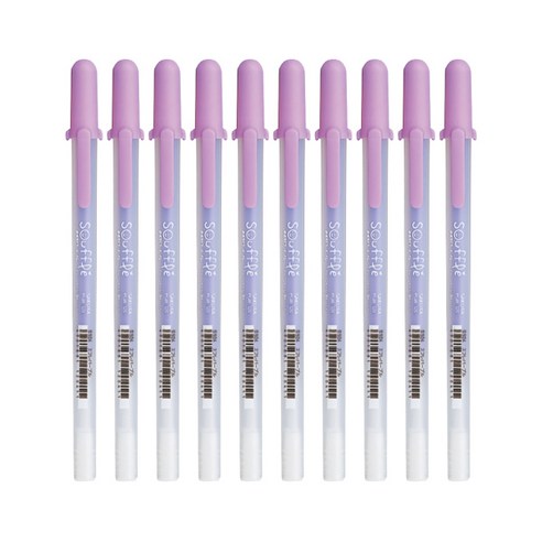 SAKURA 겔리롤 수플레 젤잉크펜 0.8mm, 퍼플, 10개