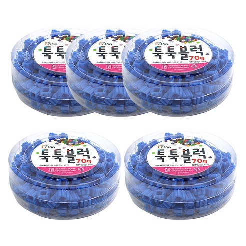 이지피아 툭툭 블럭 리필 70g 5p, 파랑