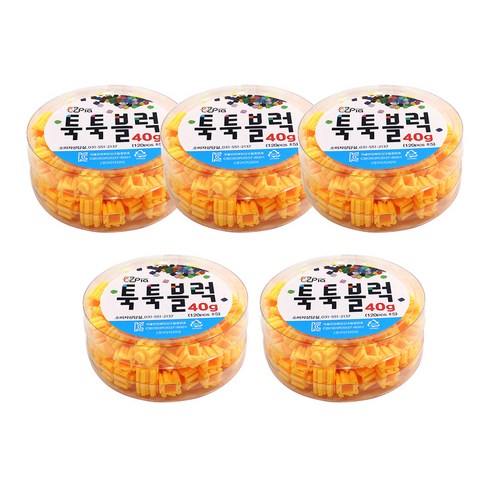 이지피아 툭툭 블럭 리필 40g 5p, 노랑, 5개