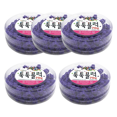 이지피아 툭툭 블럭 리필 70g 5p, 청보라