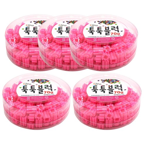이지피아 툭툭 블럭 리필 70g 5p, 진분홍