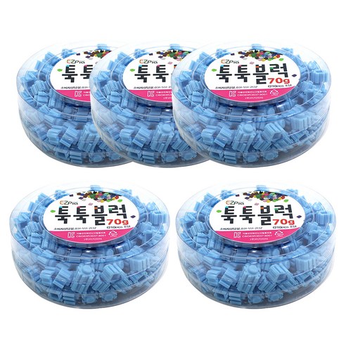 이지피아 툭툭 블럭 리필 70g 5p, 하늘