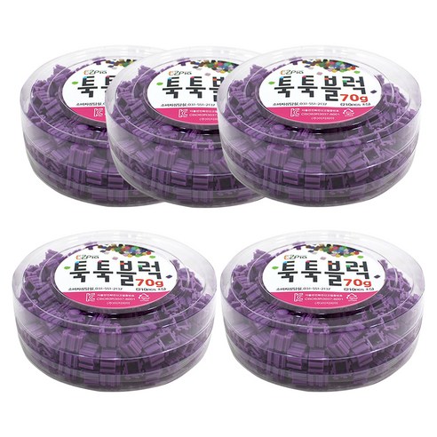 이지피아 툭툭 블럭 리필 70g 5p, 보라