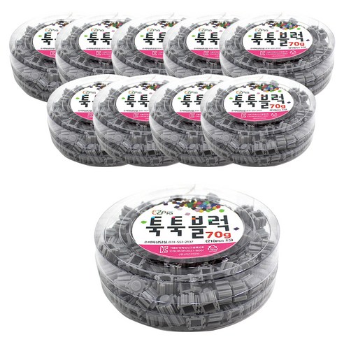이지피아 툭툭 블럭 리필 70g 10p, 회색, 10개