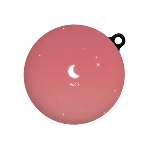 바니몽 디자인바니 톤플러스프리 이어폰 케이스, 단일상품, 그라데이션문 핑크문