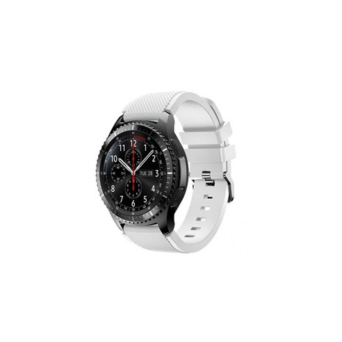 아이엠판다 갤럭시워치 기어 S3 스트랩 우레탄 밴드 46mm, 화이트, 1개