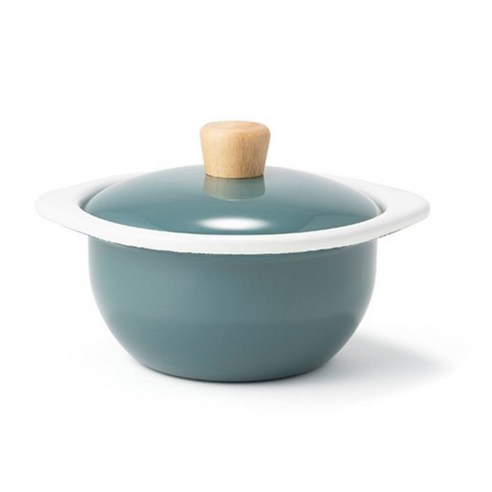 에지리 법랑 샤틴시리즈 꼬꼬떼 냄비, 15cm, 스모크블루