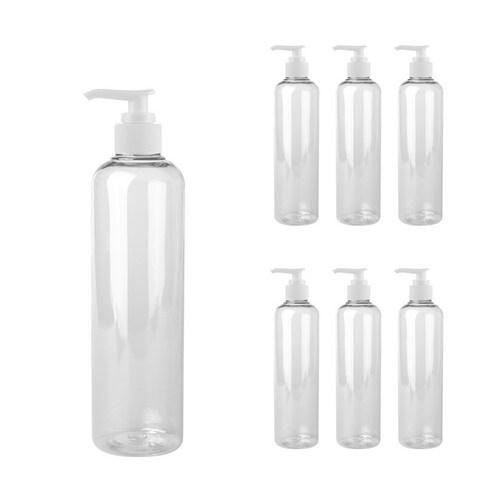 주방 디스펜서 공병 투명 250ml + 마개 흰색 세트 DT250, 7세트