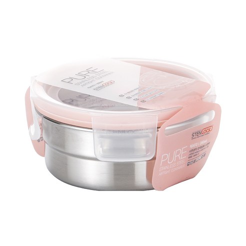 스텐락 퓨어 밀폐용기 원형 3호, 1개, 300ml