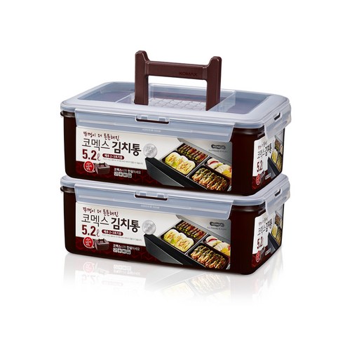 코멕스 김치통 61호 2p, 5.2L, 1세트