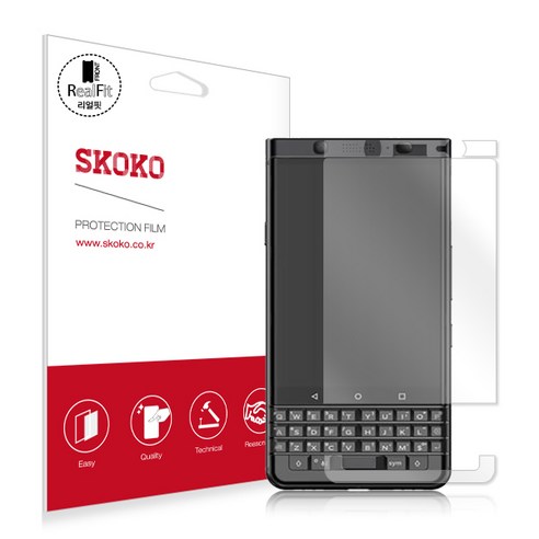 스코코 리얼핏 휴대폰 액정보호필름 2p 세트, 1세트