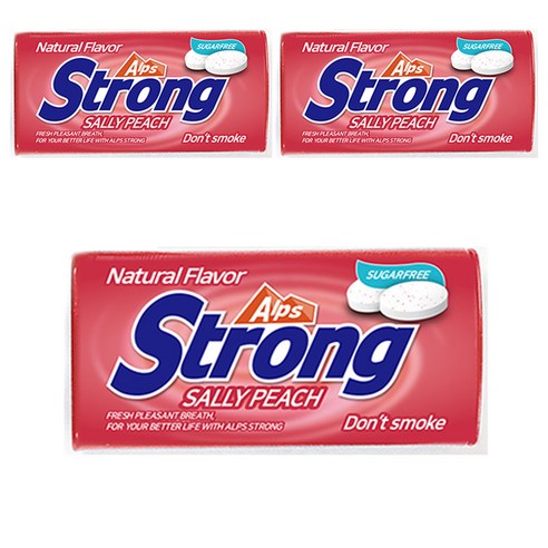 알프스스트롱 샐리 캔디 복숭아, 25g, 3개