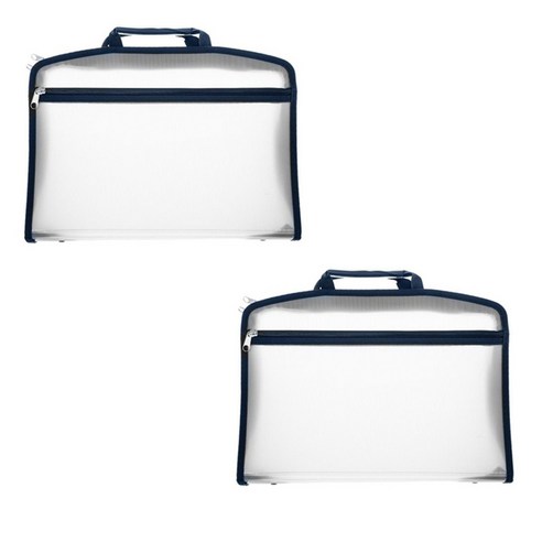 에코청운 지퍼화일 A4 5cm, 청색, 2개