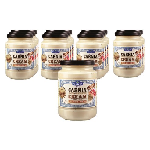 폰타나 카르니아 베이컨 앤 머쉬룸 크림 파스타소스, 430g, 12개