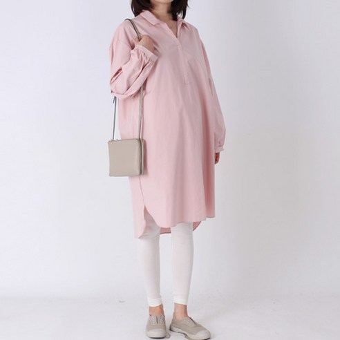 맘스케치 언발 임부 셔츠 원피스