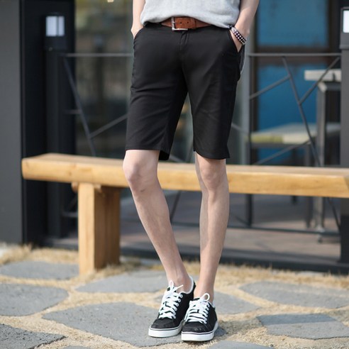 플레이즈 남성용 기본베이직 면반바지