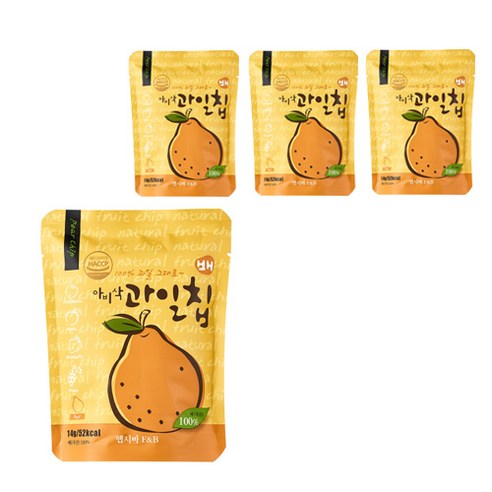 아비삭 과일칩, 14g(1개), 4개