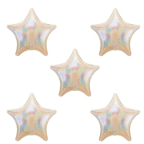 별 대즐러 은박 풍선 45cm, 실버, 5개