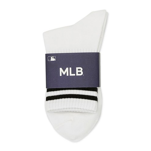 MLB 남성용 투라인 중목 양말 3족 세트