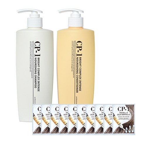 씨피원 단백질 샴푸 500ml + 컨디셔너 500ml + 단백질 실크앰플 5ml x 10p 세트, 1세트